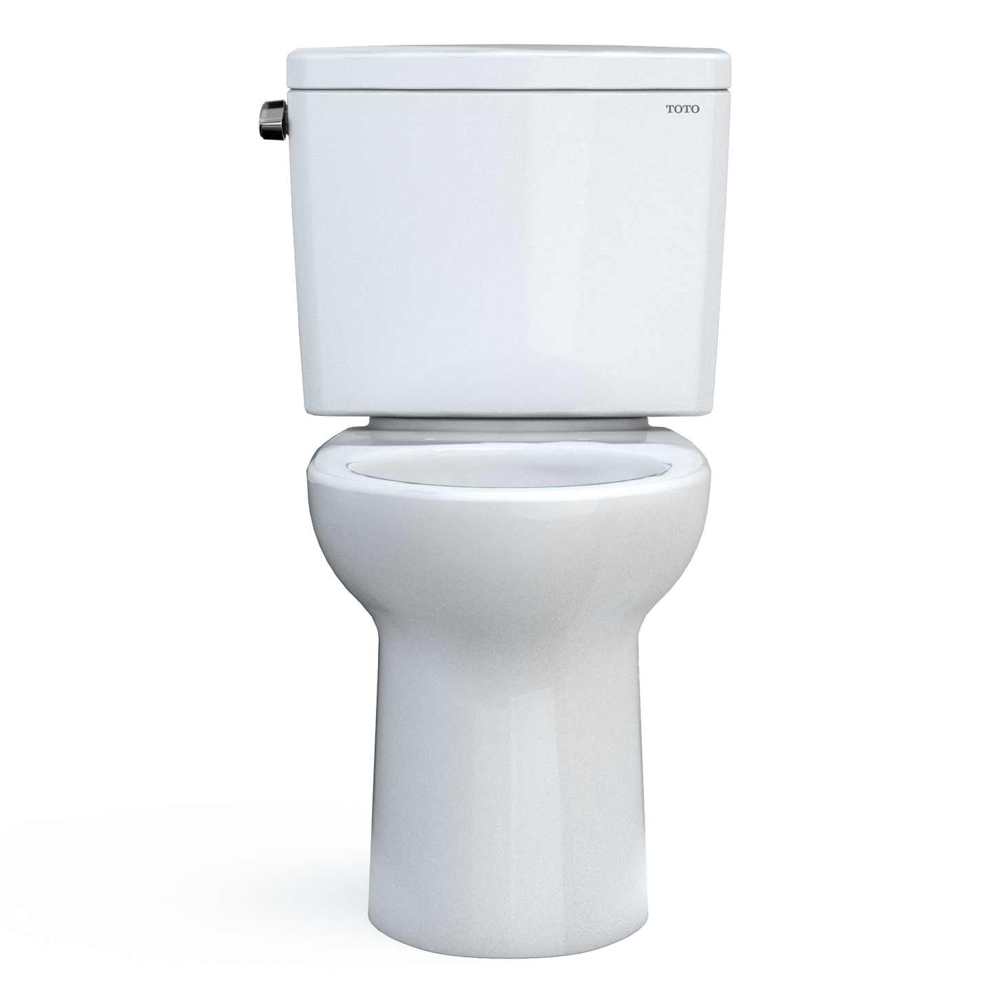 TOTO CST776CEFG#01 Drake Two-Piece Elongated 1.28 GPF Universal Height TORNADO FLUSH Toilet with CEFIONTECT , Cotton White