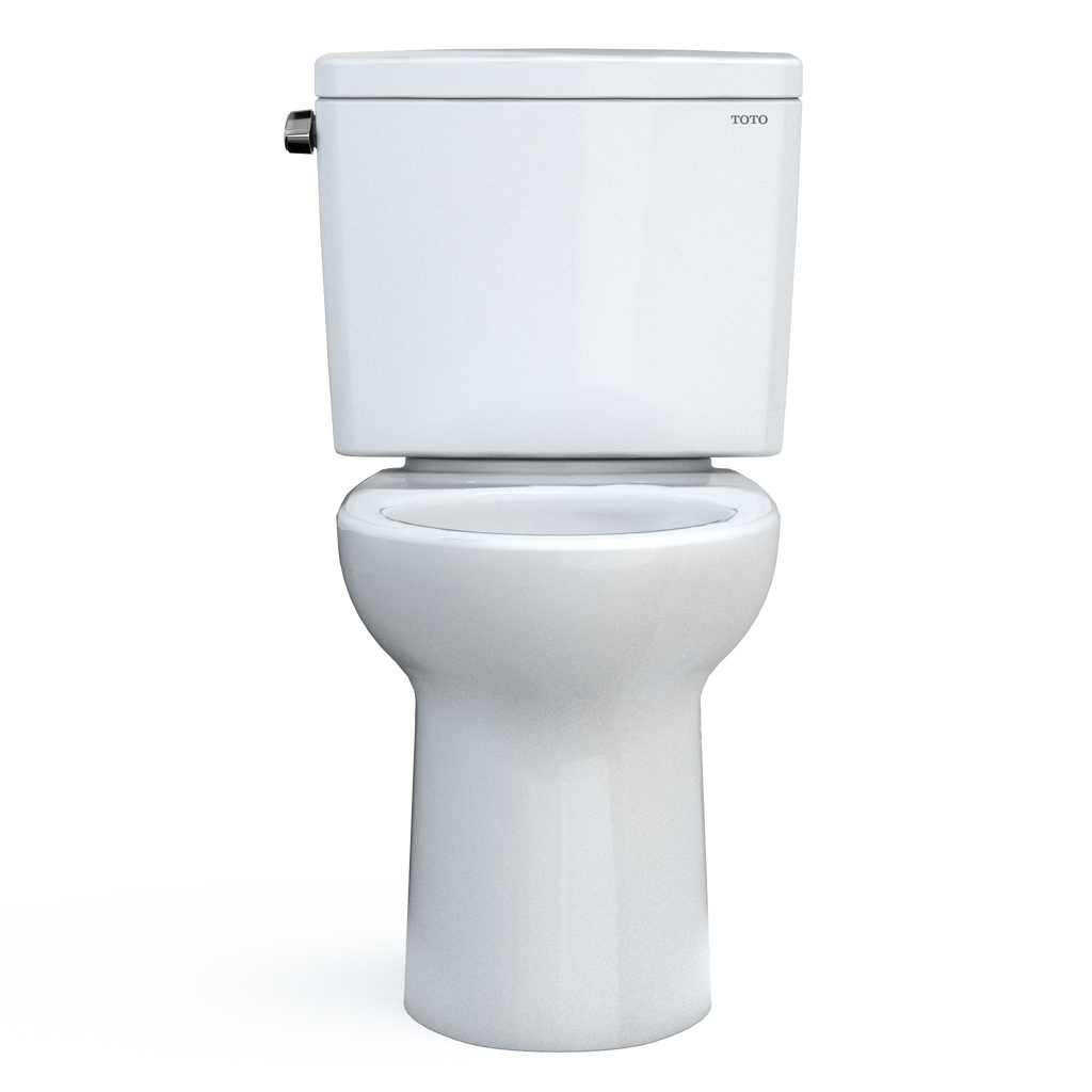 TOTO CST776CSFG.10#01 Drake Two-Piece Elongated 1.6 Gpf Universal Height Tornado Flush Toilet With Cefiontect And 10 Inch Rough-In - Cotton White