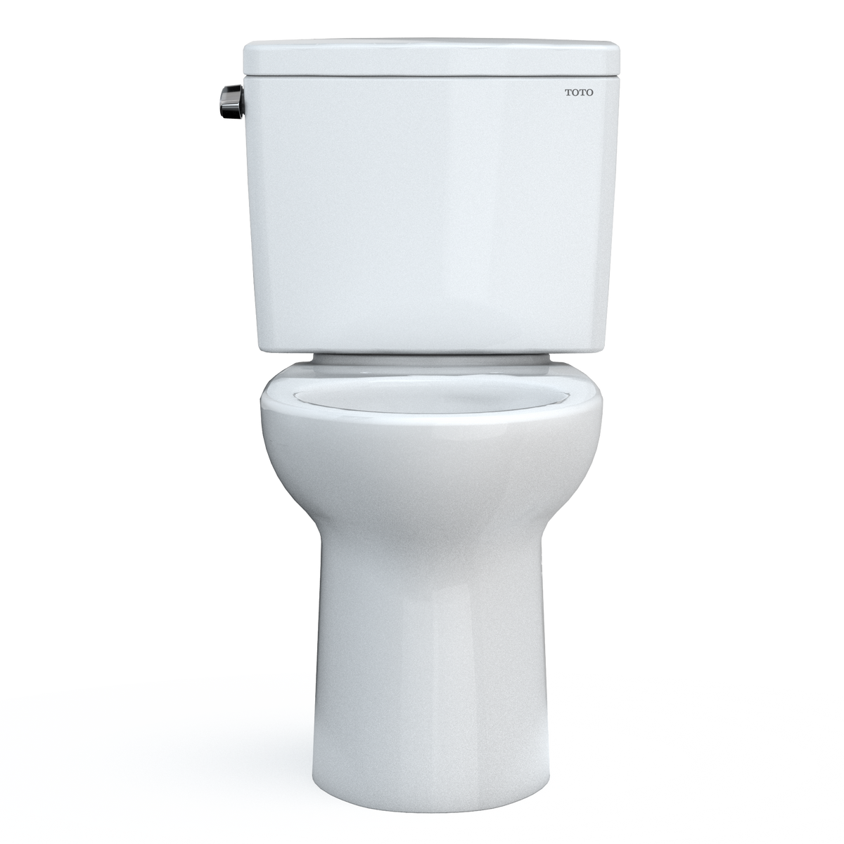TOTO CST776CEFG#01 Drake Two-Piece Elongated 1.28 Gpf Universal Height Tornado Flush Toilet With Cefiontect - Cotton White