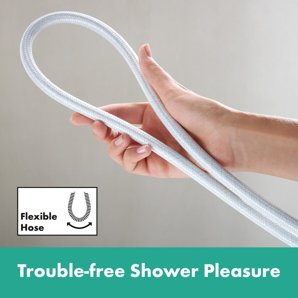 HANSGROHE 28260700 DesignFlex Textile Handshower Hose, 63" - Matte White