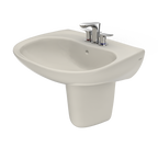 TOTO LHT242.4G#12 Prominence Oval Wall-Mount Bathroom Sink With Cefiontect And Shroud For 4 Inch Center Faucets - Sedona Beige