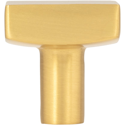 JEFFREY ALEXANDER 845BG Dominique 1-1/8" Length Square Knob - Brushed Gold