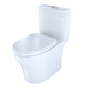 TOTO MS446124CEMFGN#01 Aquia IV Two-Piece Elongated Dual Flush 1.28 and 0.9 GPF Universal Height Toilet with CEFIONTECT , Cotton White