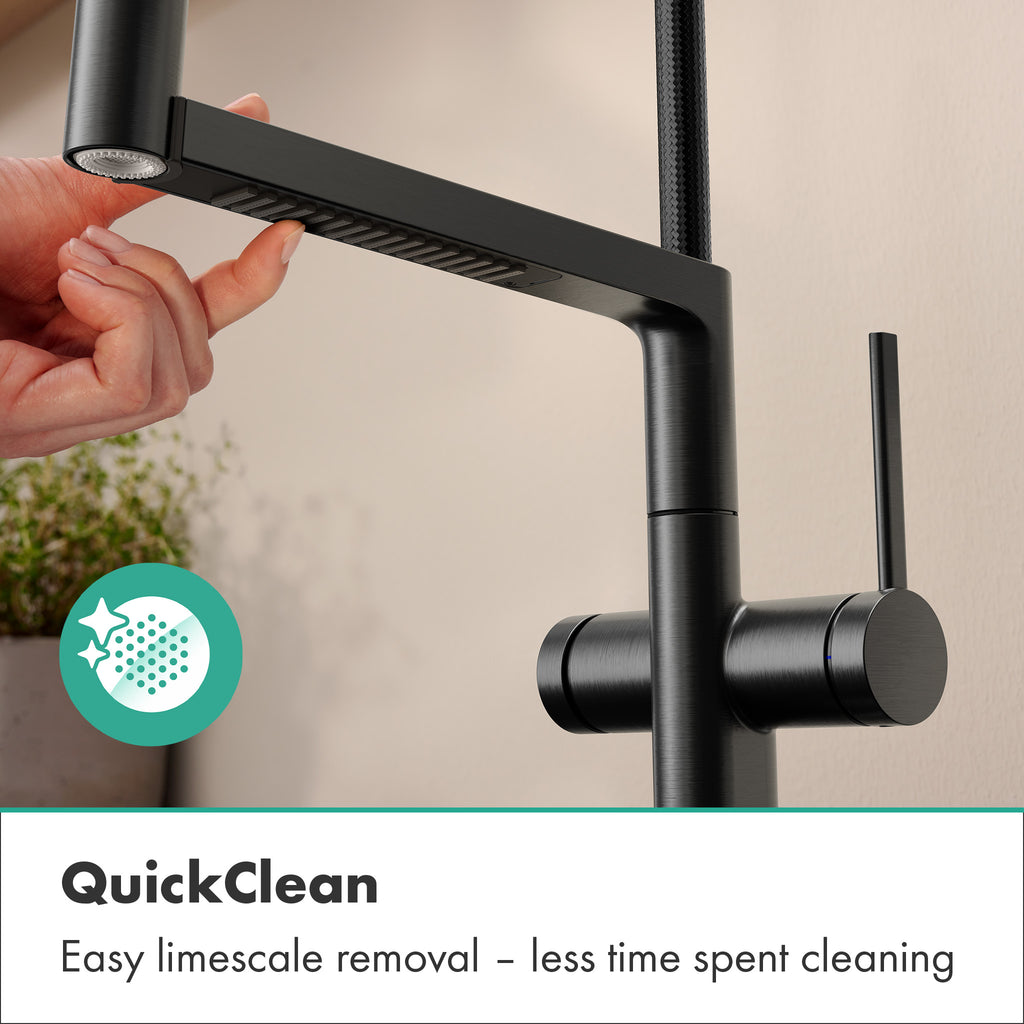 HANSGROHE 72861341 Talis N Semi-Pro PowderSpray Kitchen Faucet 1.75 GPM - Brushed Black Chrome