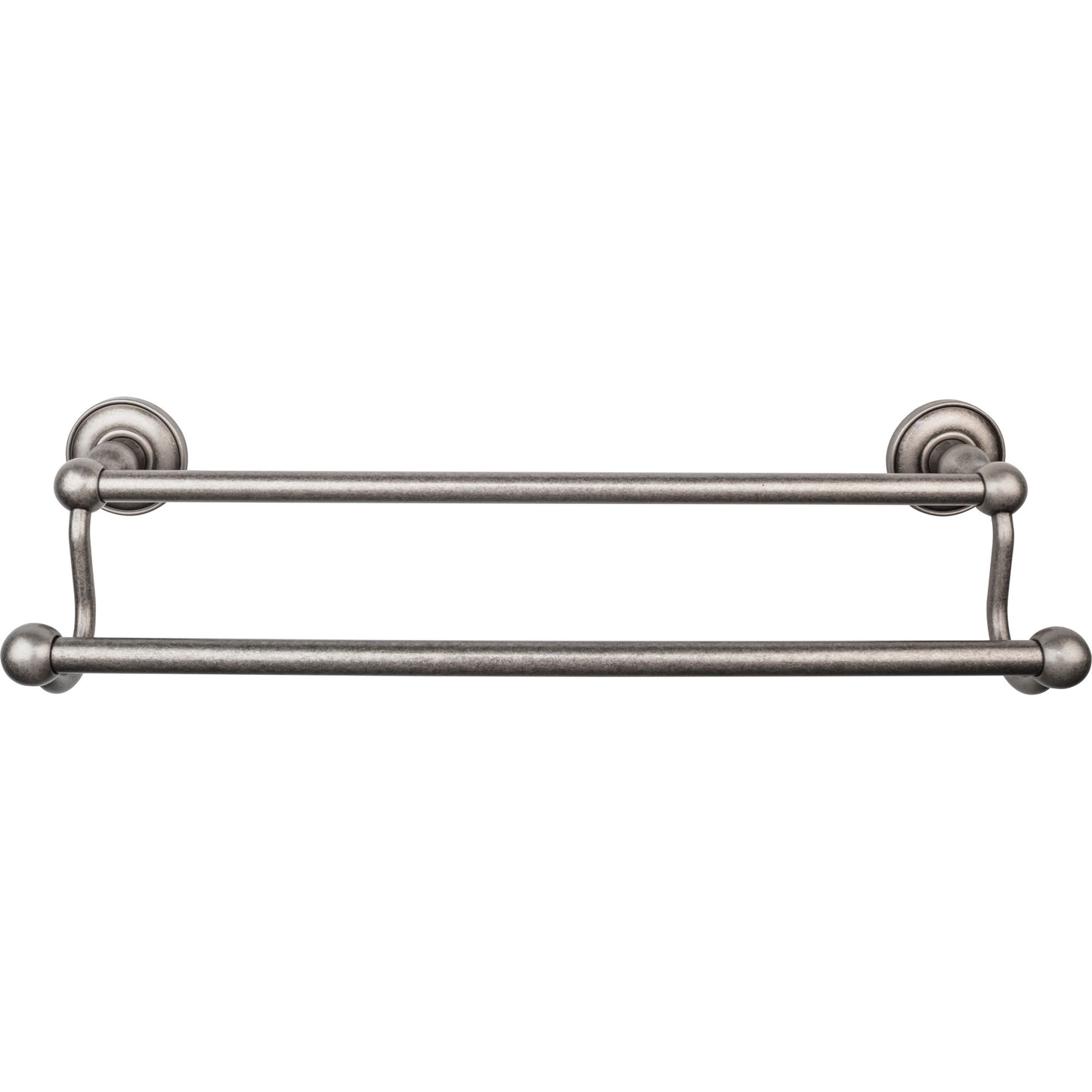 TOP KNOBS ED7APD TOP BATH (R) Edwardian Bath Double 20 1/2" Wall Mounted Towel Bar - Antique Pewter