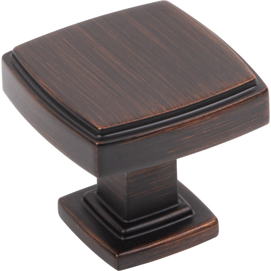 JEFFREY ALEXANDER 141DBAC Renzo 1-1/4" Diameter Square Knob - Brushed Oil Rubbed Bronze