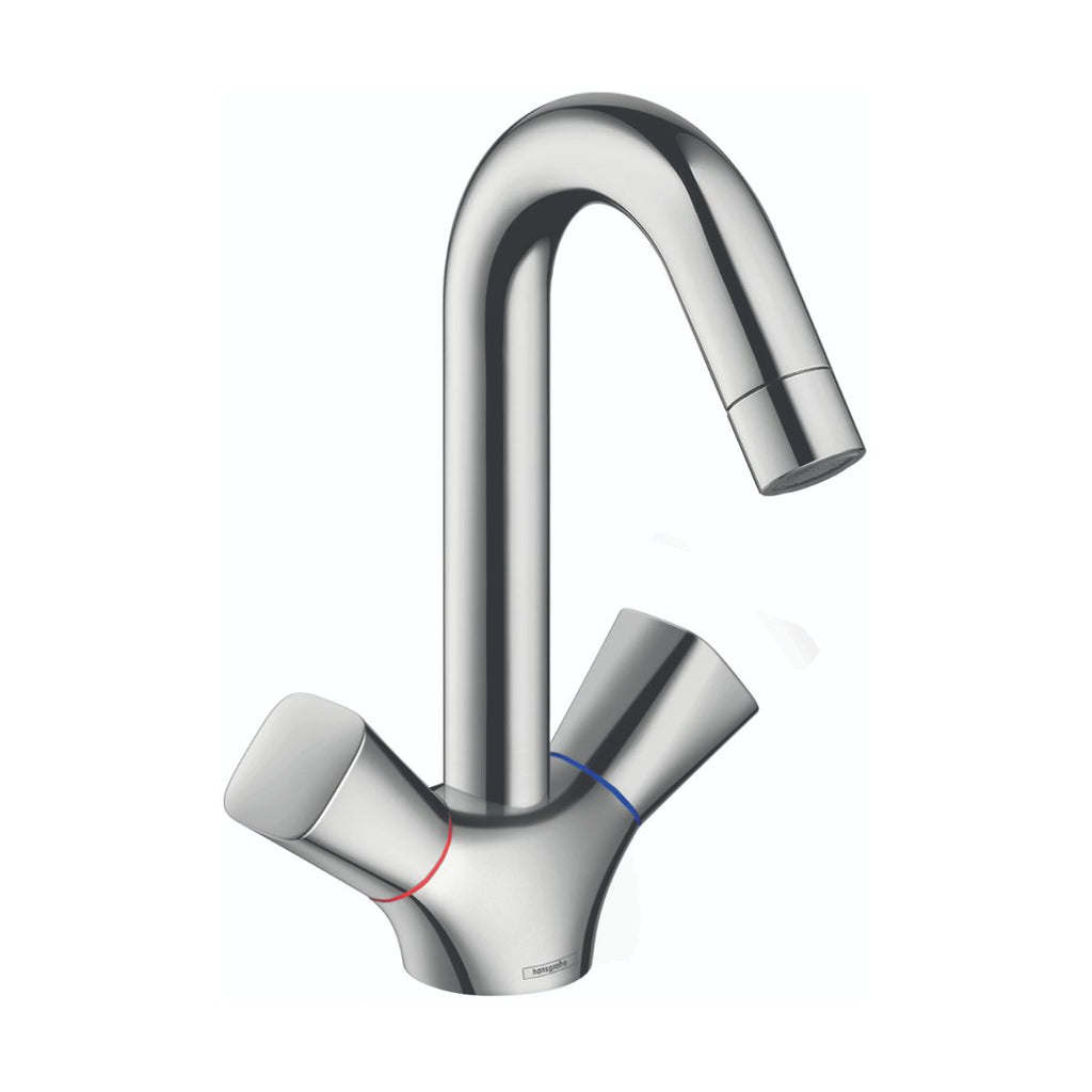 HANSGROHE 71222001 Logis Single-Hole Faucet 150 with Swivel Spout and Pop-Up Drain, 1.2 GPM - Chrome