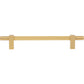 JEFFREY ALEXANDER 598-160BG Larkin Knurled Center 160 mm Center-to-Center Bar Pull - Brushed Gold