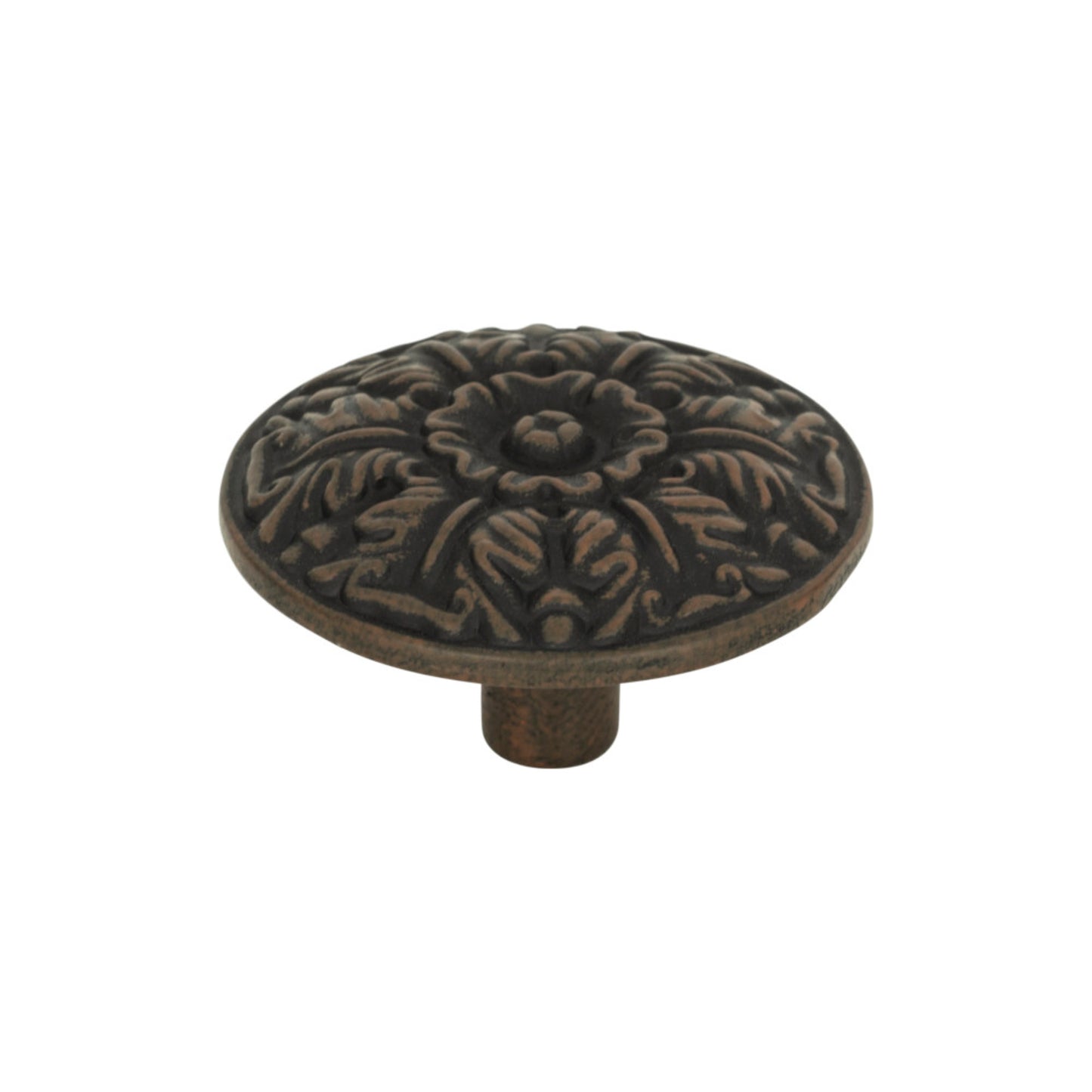 ATLAS 138-R Hammered Medallion 1-1/2" Diameter Round Knob , Rust