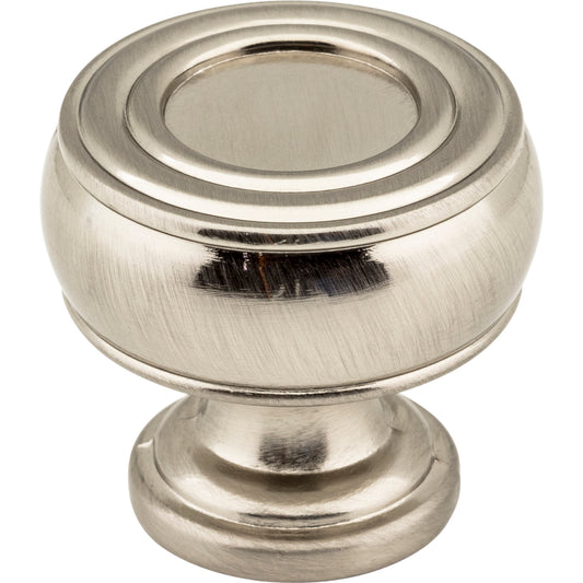 JEFFREY ALEXANDER 127SN Bremen 2 1-3/16" Diameter Mushroom Knob - Satin Nickel