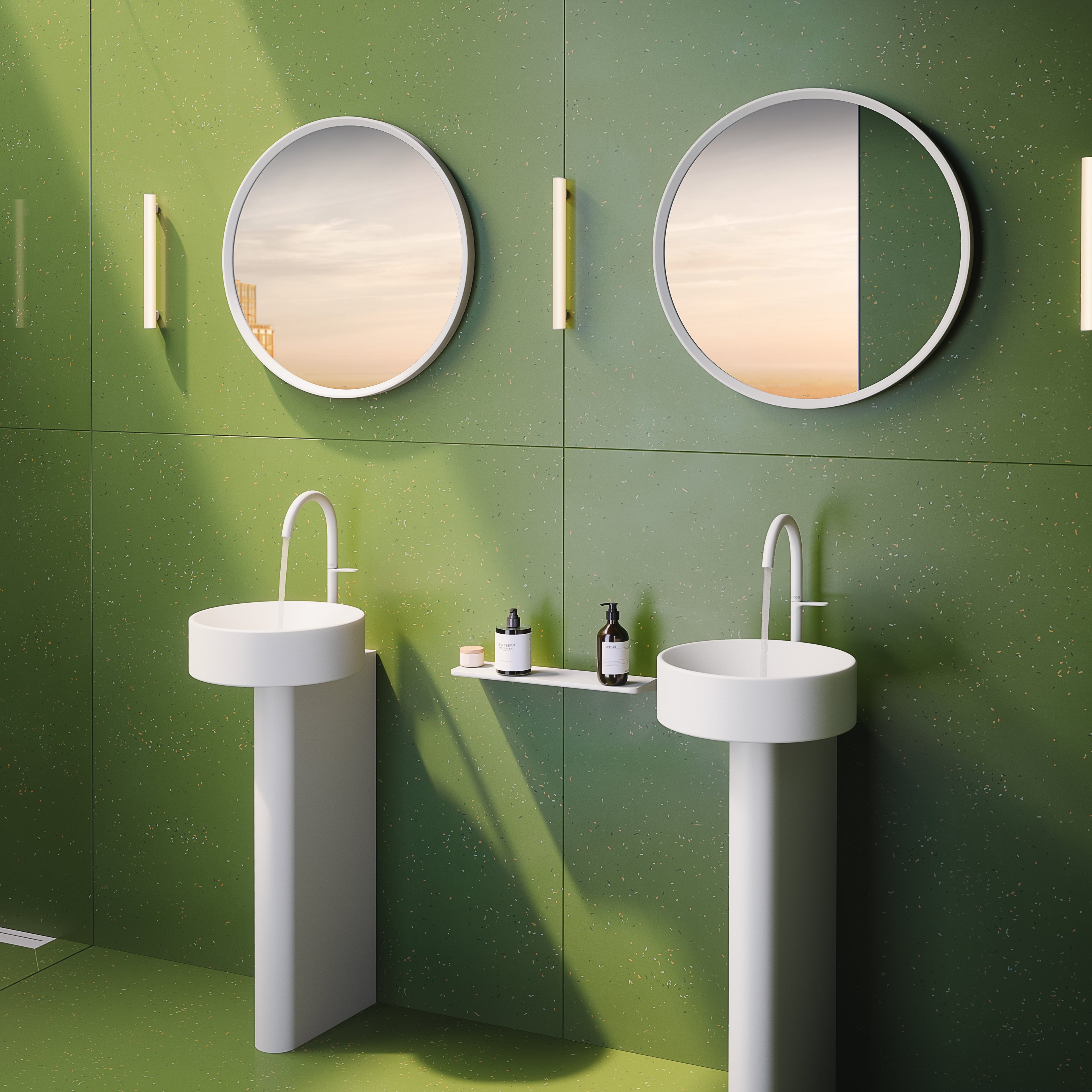 AXOR 42848700 Universal Circular Wall Mirror - Matte White