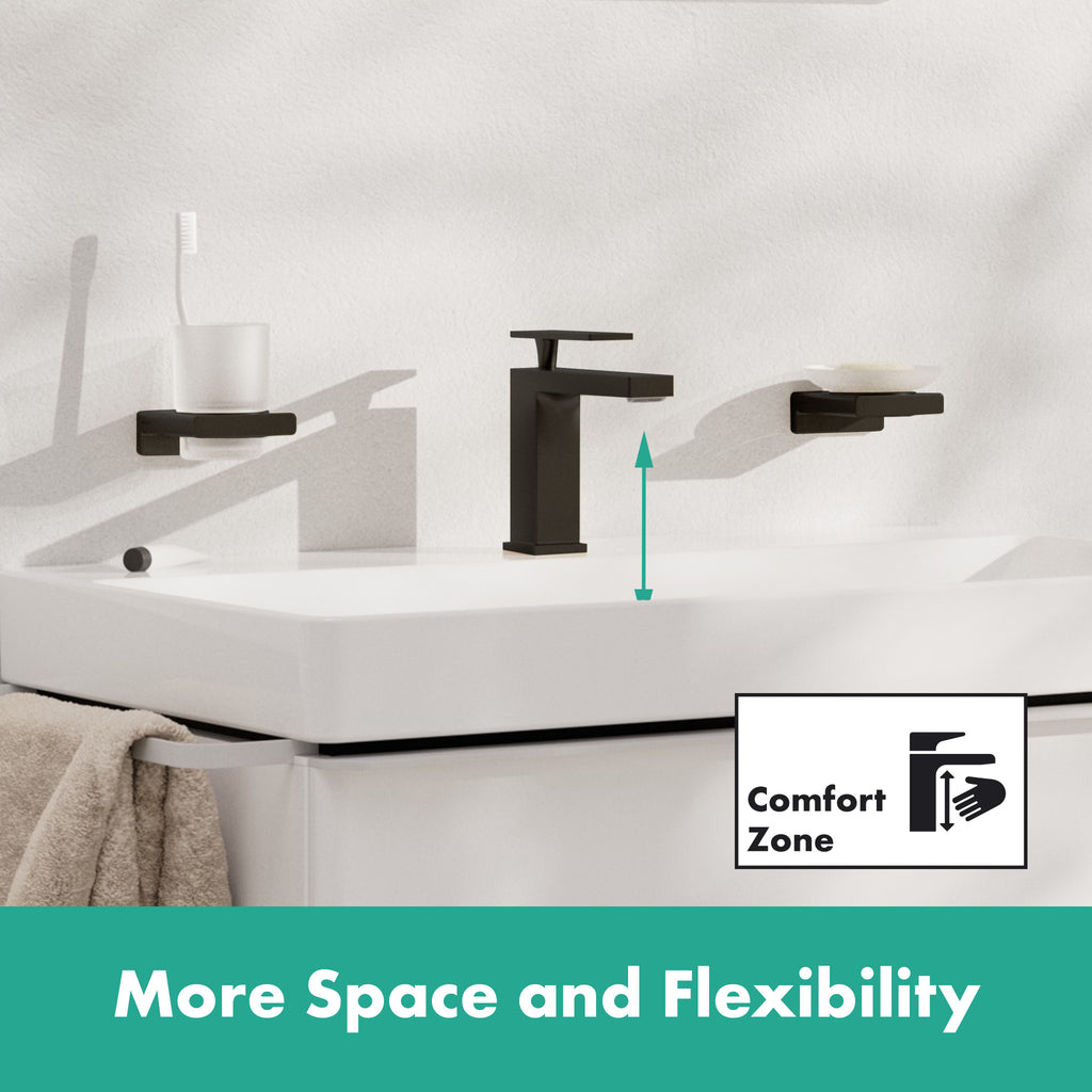 HANSGROHE 73014671 Tecturis E Single-Hole Faucet 110 with Pop-Up Drain, 1.2 GPM - Matte Black