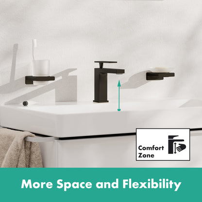 HANSGROHE 73014671 Tecturis E Single-Hole Faucet 110 with Pop-Up Drain, 1.2 GPM - Matte Black