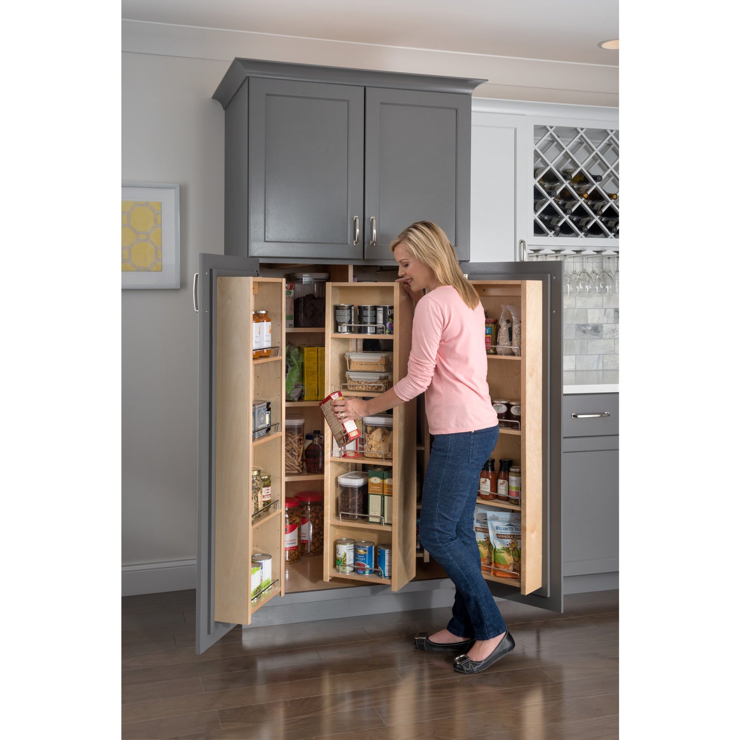 HARDWARE RESOURCES PSO45 Wood Pantry Swingout - UV Coated