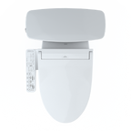 TOTO MW7863074CEG#01 Drake Transitional Washlet+ Two-Piece Elongated 1.28 Gpf Tornado Flush Toilet With C2 Bidet Seat - Cotton White