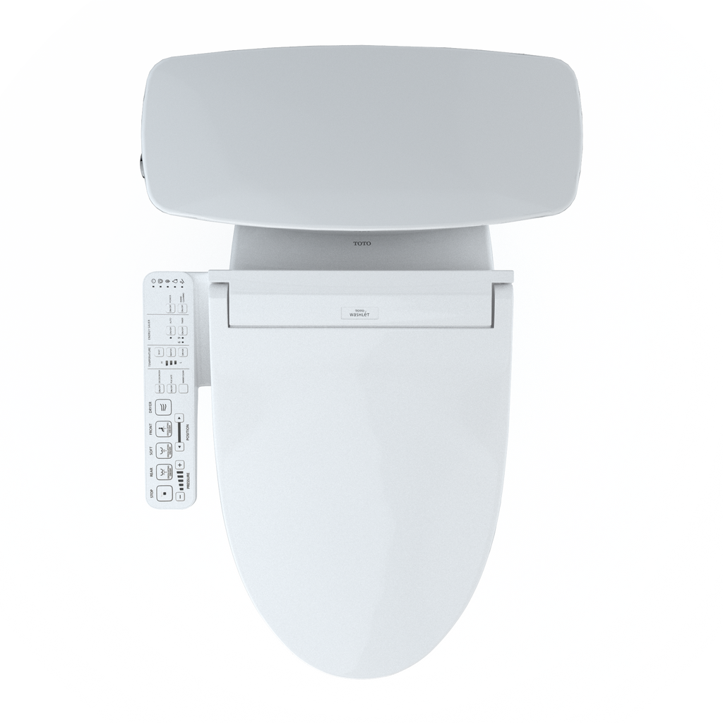 TOTO MW7863074CEFG.10#01 Drake Transitional Washlet+ Two-Piece Elongated 1.28 Gpf Universal Height Tornado Flush Toilet With C2 Bidet Seat - Cotton White