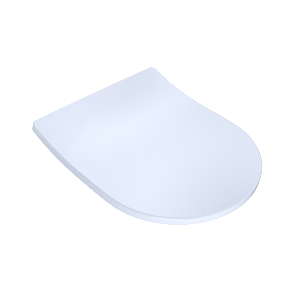 TOTO SS247R#01 Softclose Slim D-Shape Seat And Lid For Rp Wall-Hung Toilet - Cotton White