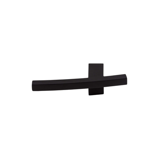 TOP KNOBS TK85BLK Slanted B 3" Length Geometric Knob , Flat Black