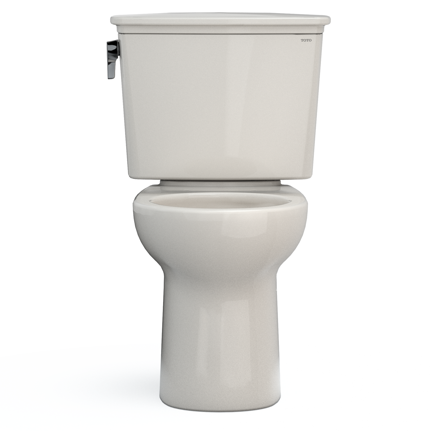 TOTO CST785CEFG#12 Drake Transitional Two-Piece Round 1.28 GPF Universal Height TORNADO FLUSH Toilet with CEFIONTECT , Sedona Beige