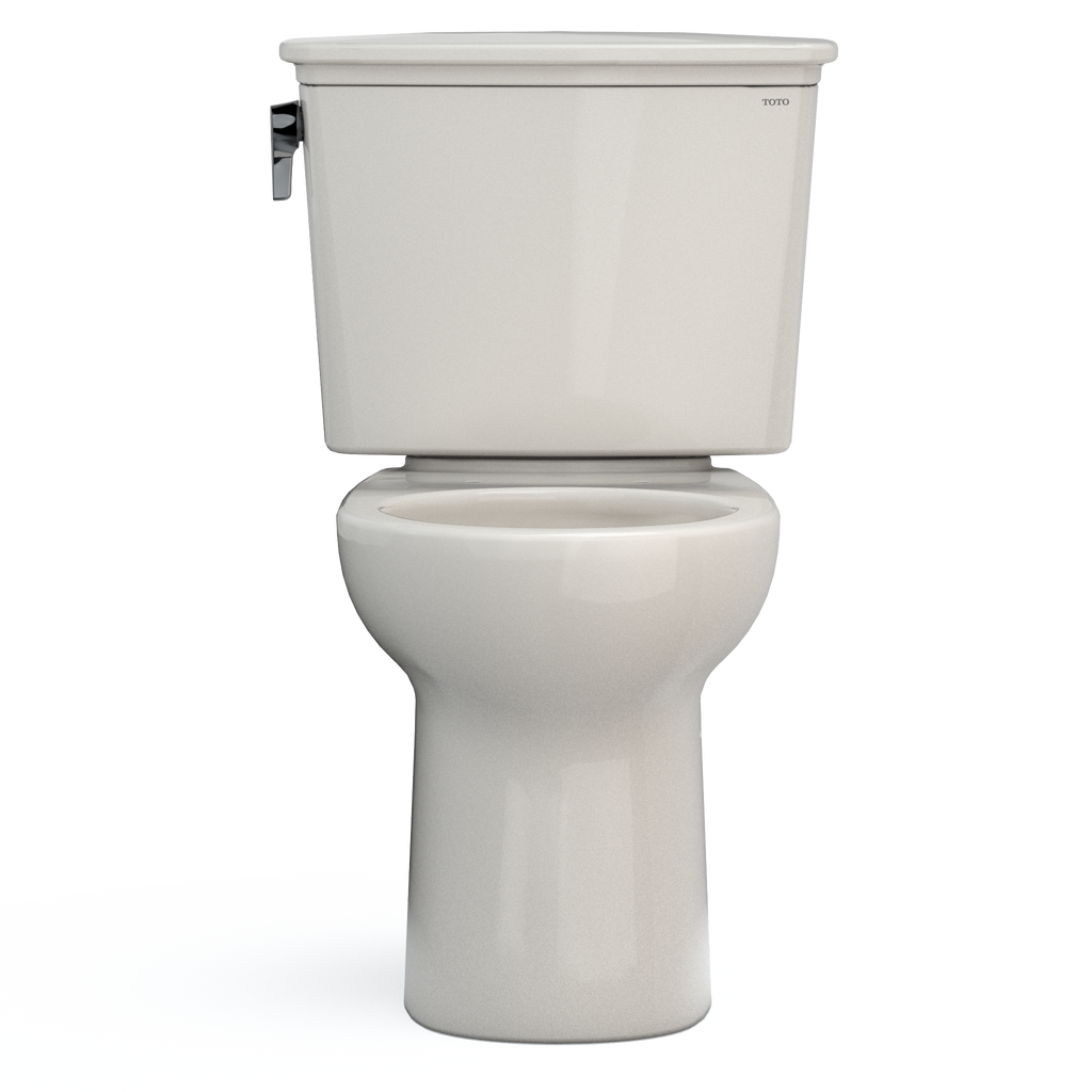 TOTO CST785CEFG#12 Drake Transitional Two-Piece Round 1.28 Gpf Universal Height Tornado Flush Toilet With Cefiontect - Sedona Beige