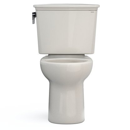 TOTO CST785CEFG#12 Drake Transitional Two-Piece Round 1.28 Gpf Universal Height Tornado Flush Toilet With Cefiontect - Sedona Beige