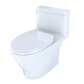 TOTO MS642124CEFG#01 Nexus One-Piece Elongated 1.28 GPF Universal Height Toilet with CEFIONTECT and SS124 SoftClose Seat , Cotton White