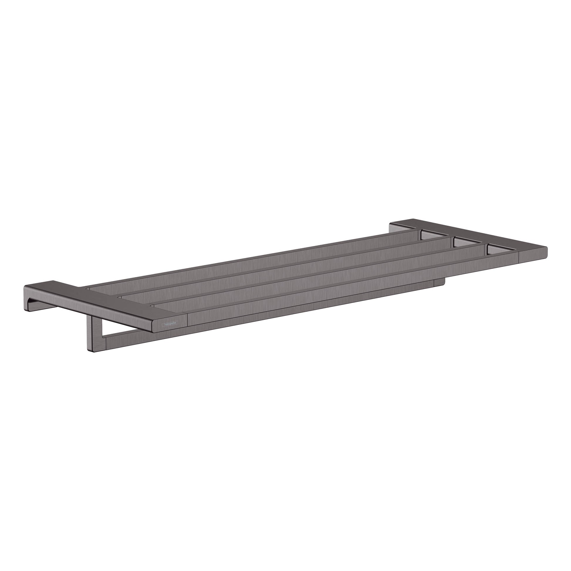 HANSGROHE 41751340 AddStoris Towel Rack with Towel Bar - Brushed Black Chrome