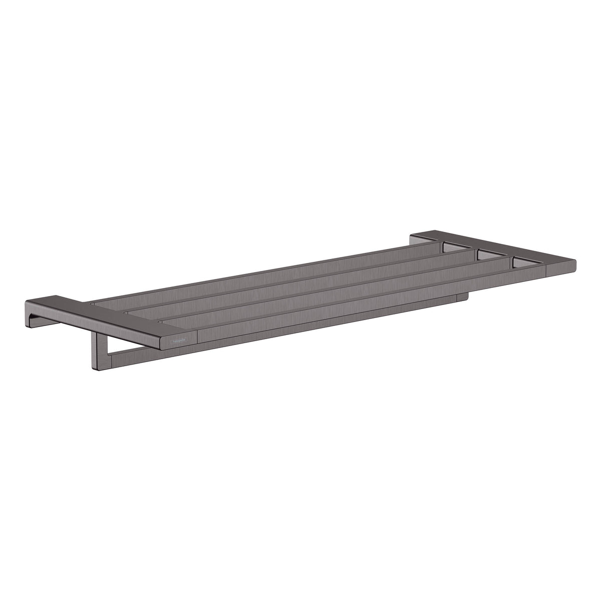 HANSGROHE 41751340 AddStoris Towel Rack with Towel Bar - Brushed Black Chrome