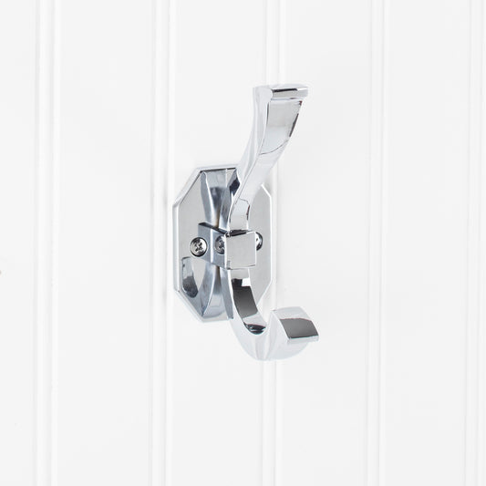 ELEMENTS YD45-431PC Elements Wall Double Hook - Polished Chrome