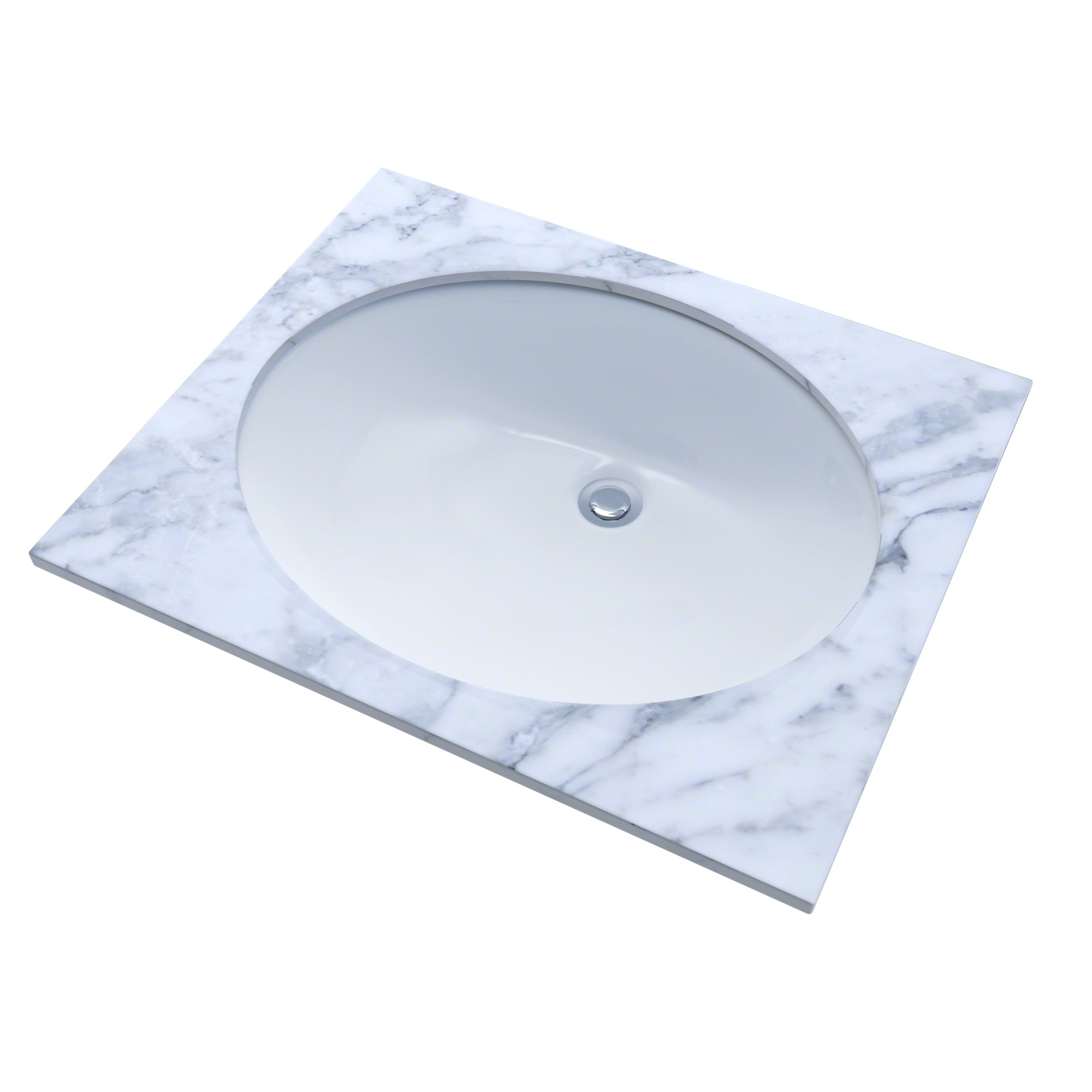 TOTO LT569#01 17" X 14" Oval Undermount Bathroom Sink - Cotton White