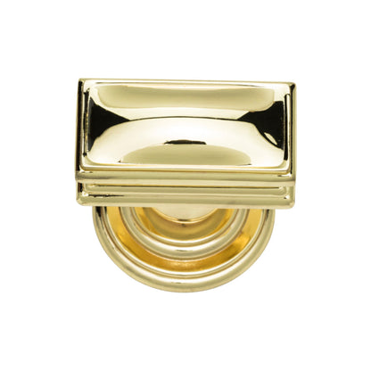 ATLAS 377-PB Campaign 1 1/2" Length Rectangle Knob - Polished Brass