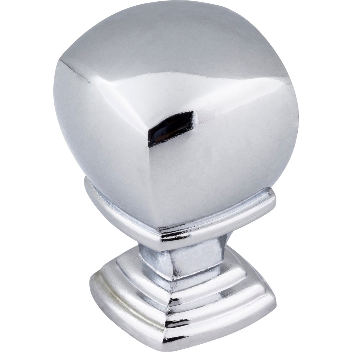 JEFFREY ALEXANDER 188PC Katharine 7/8" Length Square Knob , Polished Chrome