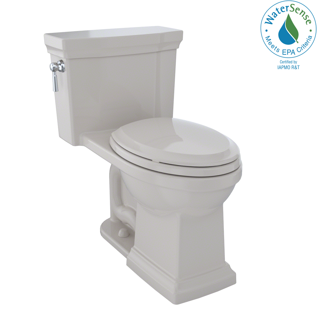 TOTO MS814224CUFG#12 Promenade Ii 1G One-Piece Elongated 1.0 Gpf Universal Height Toilet With Cefiontect - Sedona Beige