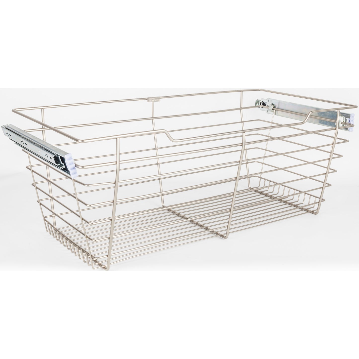 HARDWARE RESOURCES POB1-162311SN Satin Nickel Closet Pullout Basket with Slides 16"D x 23"W x 11"H - Satin Nickel