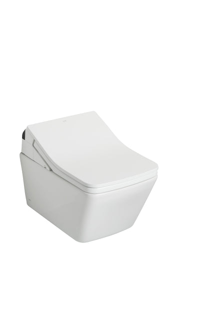 TOTO CWT4494049CMFGA#MS Washlet+ Sp Wall-Hung Square-Shape Toilet With Sx Bidet Seat And Duofit In-Wall 1.28 And 0.9 Gpf Auto Dual-Flush Tank System - Matte Silver