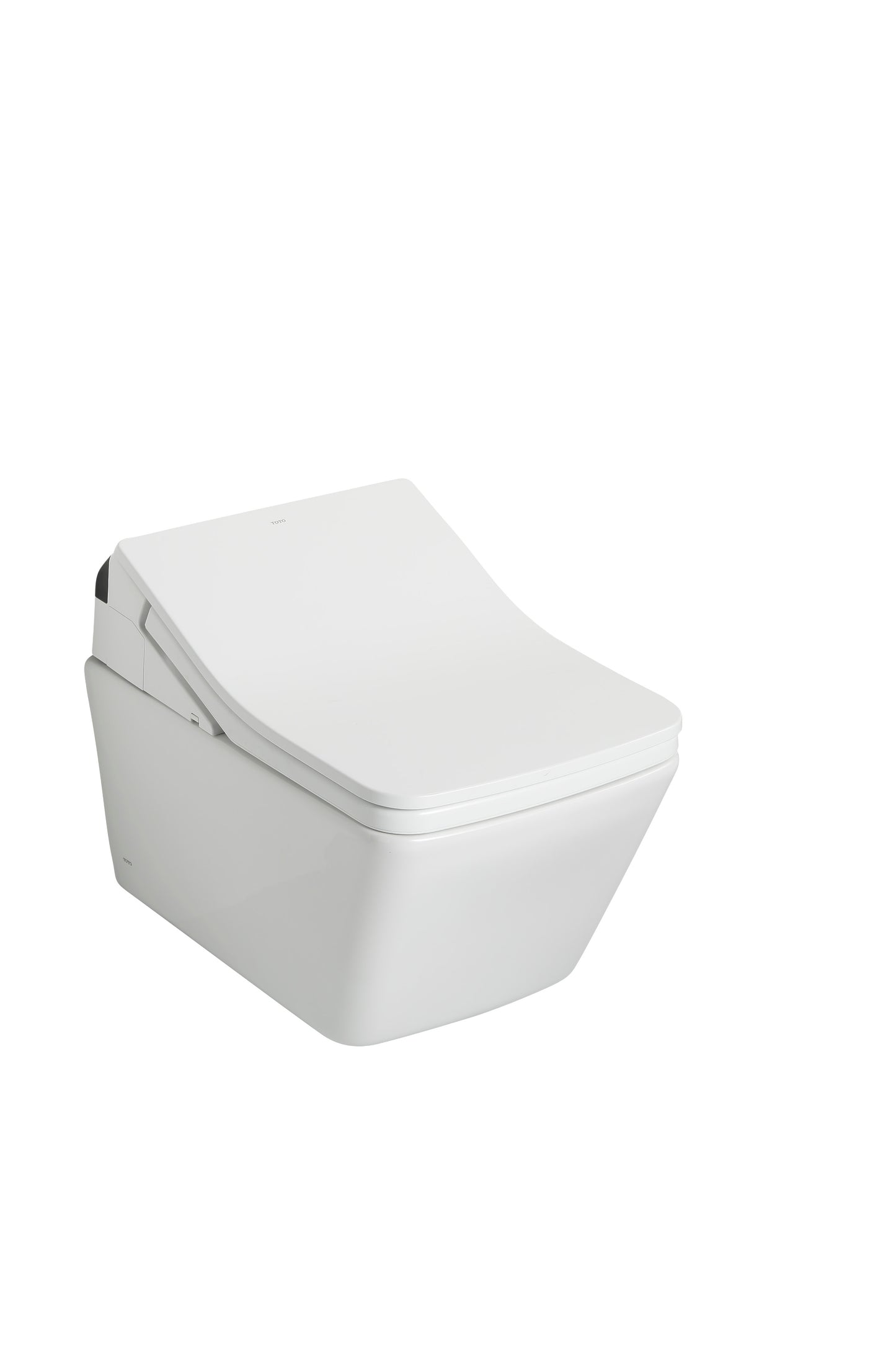 TOTO CWT4494049CMFG#MS Washlet+ Sp Wall-Hung Square-Shape Toilet With Sx Bidet Seat And Duofit In-Wall 1.28 And 0.9 Gpf Dual-Flush Tank System - Matte Silver