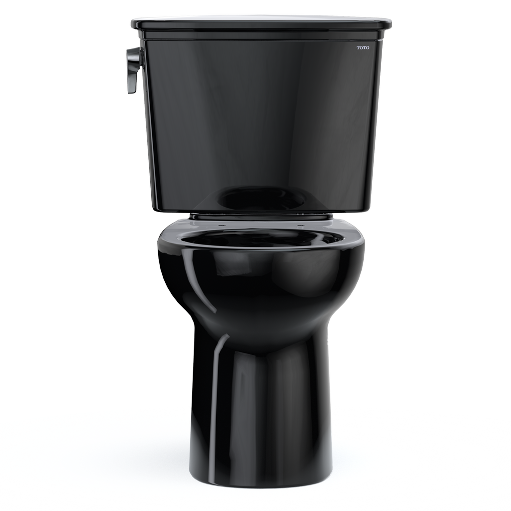 TOTO CST785CEF#51 Drake Transitional Two-Piece Round 1.28 Gpf Universal Height Tornado Flush Toilet - Ebony