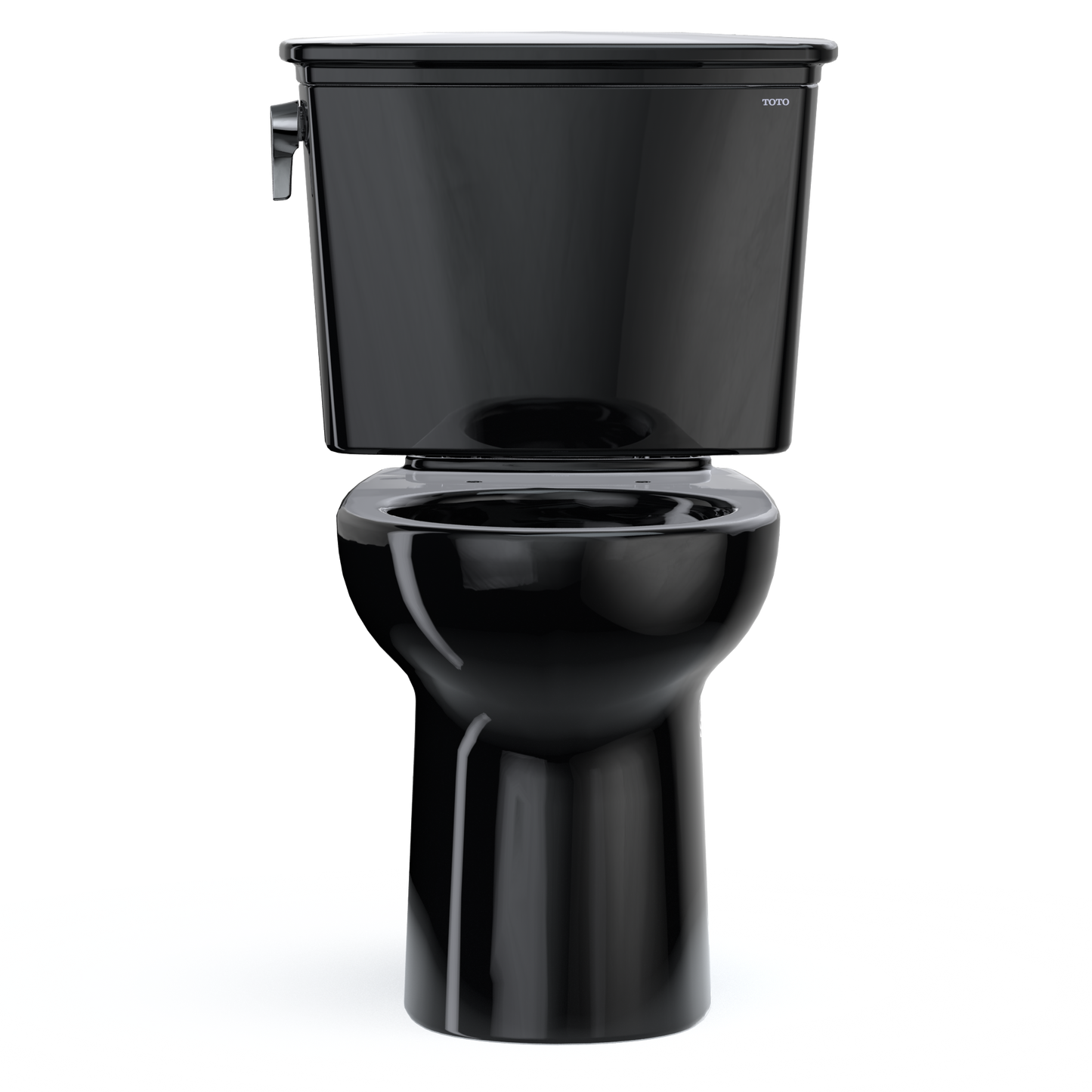 TOTO CST785CEF#51 Drake Transitional Two-Piece Round 1.28 Gpf Universal Height Tornado Flush Toilet - Ebony