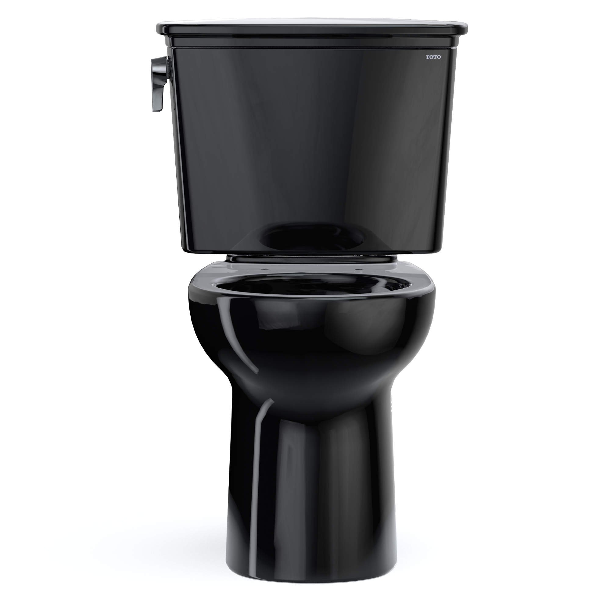 TOTO CST785CEF#51 Drake Transitional Two-Piece Round 1.28 Gpf Universal Height Tornado Flush Toilet - Ebony