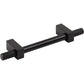 JEFFREY ALEXANDER 698-96MB Larkin Knurled Ends 96 mm Center-to-Center Bar Pull - Matte Black