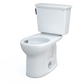 TOTO CST785CEFG#01 Drake Transitional Two-Piece Round 1.28 GPF Universal Height TORNADO FLUSH Toilet with CEFIONTECT , Cotton White