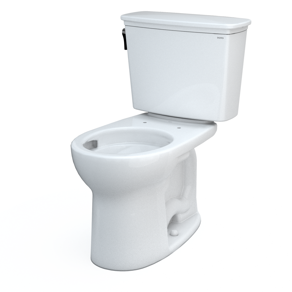 TOTO CST785CEFG#01 Drake Transitional Two-Piece Round 1.28 Gpf Universal Height Tornado Flush Toilet With Cefiontect - Cotton White