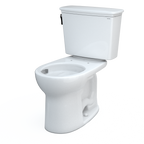 TOTO CST785CEFG#01 Drake Transitional Two-Piece Round 1.28 Gpf Universal Height Tornado Flush Toilet With Cefiontect - Cotton White