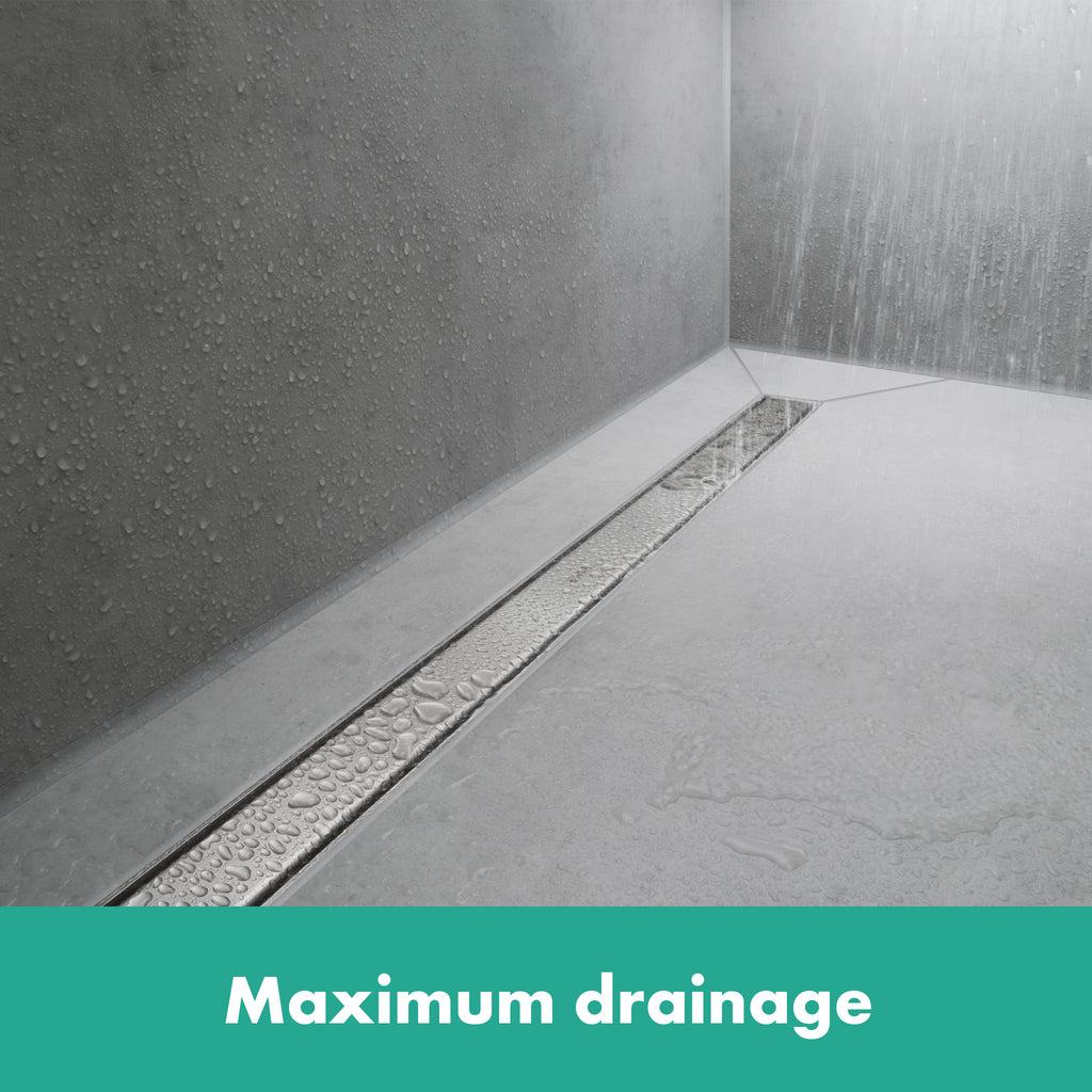 HANSGROHE 56032001 RainDrain Rock Trim Flex 35 1/4" Cut to Size and Tileable - Nature Stone