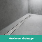 HANSGROHE 56032001 RainDrain Rock Trim Flex 35 1/4" Cut to Size and Tileable - Nature Stone