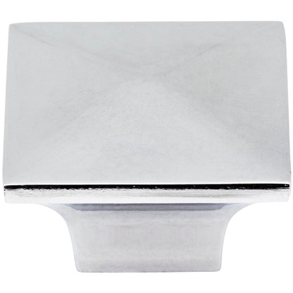 JEFFREY ALEXANDER 595PC Cairo 1-1/4" Length Square Knob - Polished Chrome