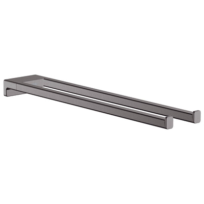 HANSGROHE 41770340 AddStoris Dual  Towel Bar - Brushed Black Chrome