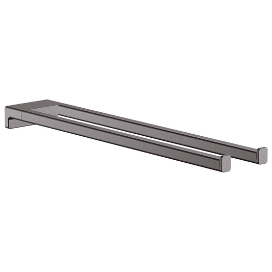 HANSGROHE 41770340 AddStoris Dual  Towel Bar - Brushed Black Chrome