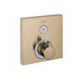 HANSGROHE 15762141 ShowerSelect Thermostatic Trim for 1 Function, Square - Brushed Bronze