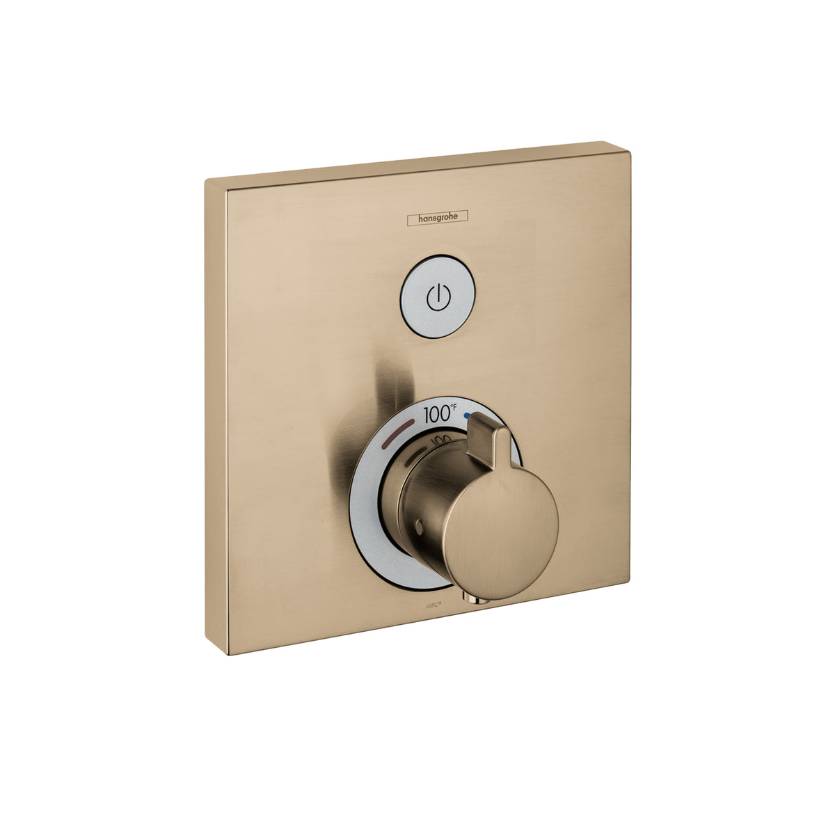 HANSGROHE 15762141 ShowerSelect Thermostatic Trim for 1 Function, Square - Brushed Bronze